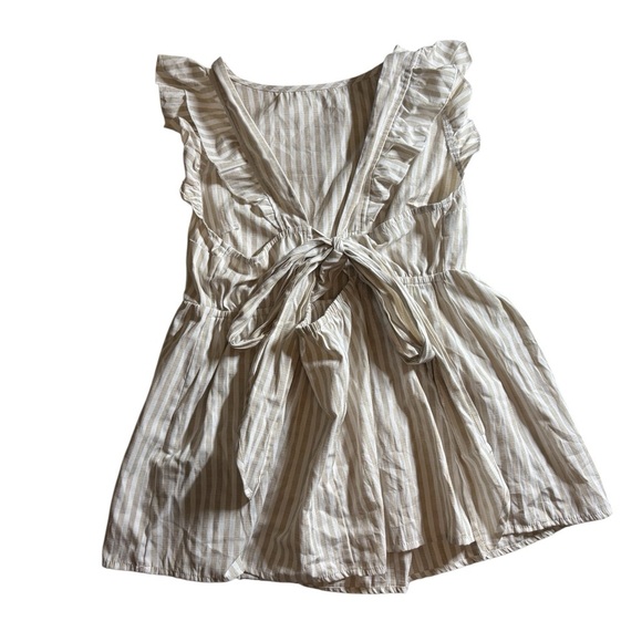 SHEIN Ruffle Sleeve Striped Tank Top size medium sleeveless top - Picture 2 of 7